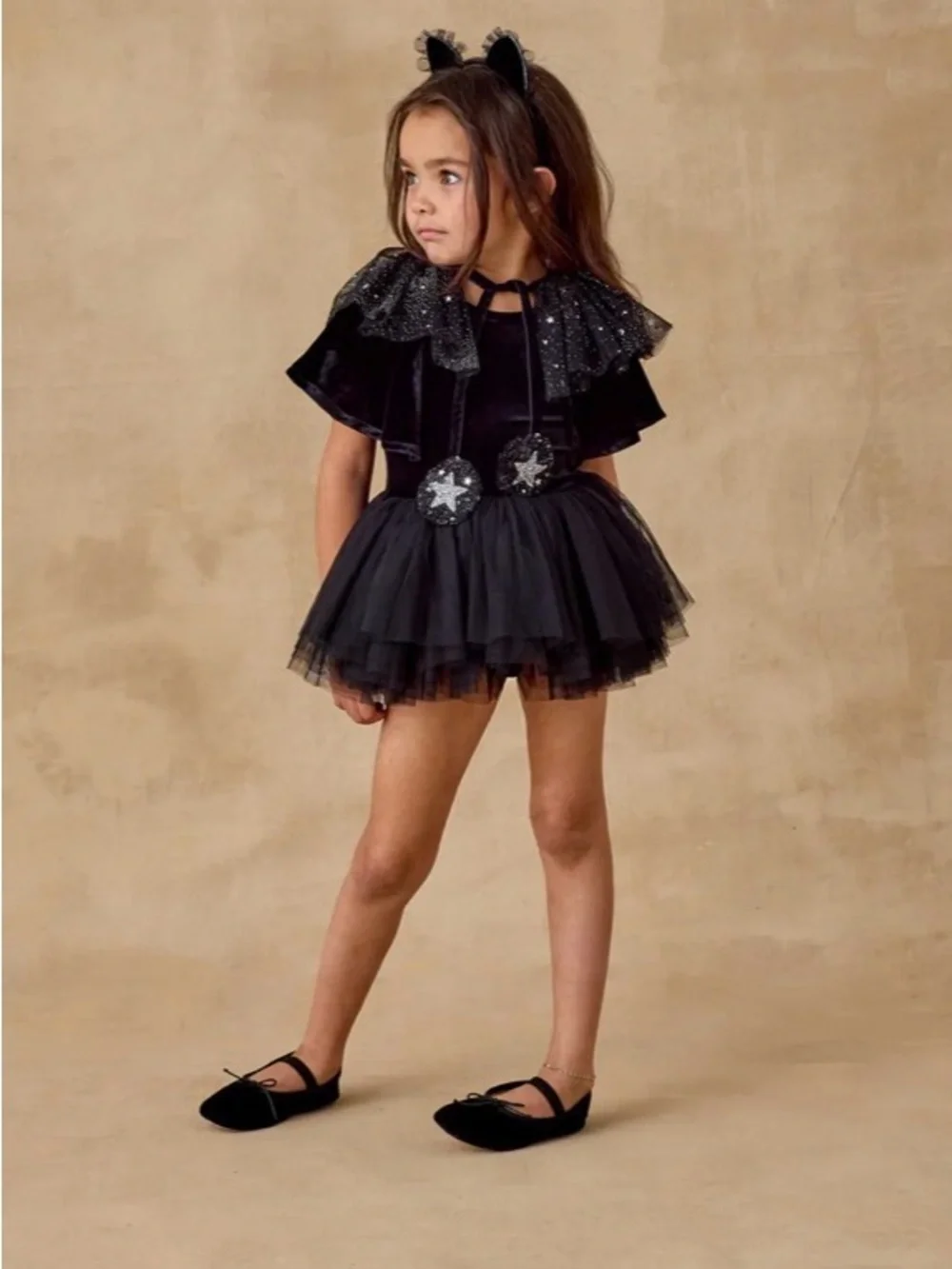 Noralee Ruffle Tulle Collar Night Sky